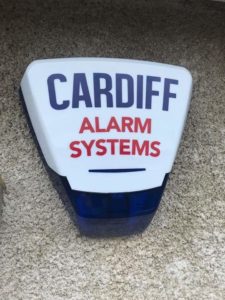 Image of an outdoor fire alarm from Cardiff Alarms Systems Ltd