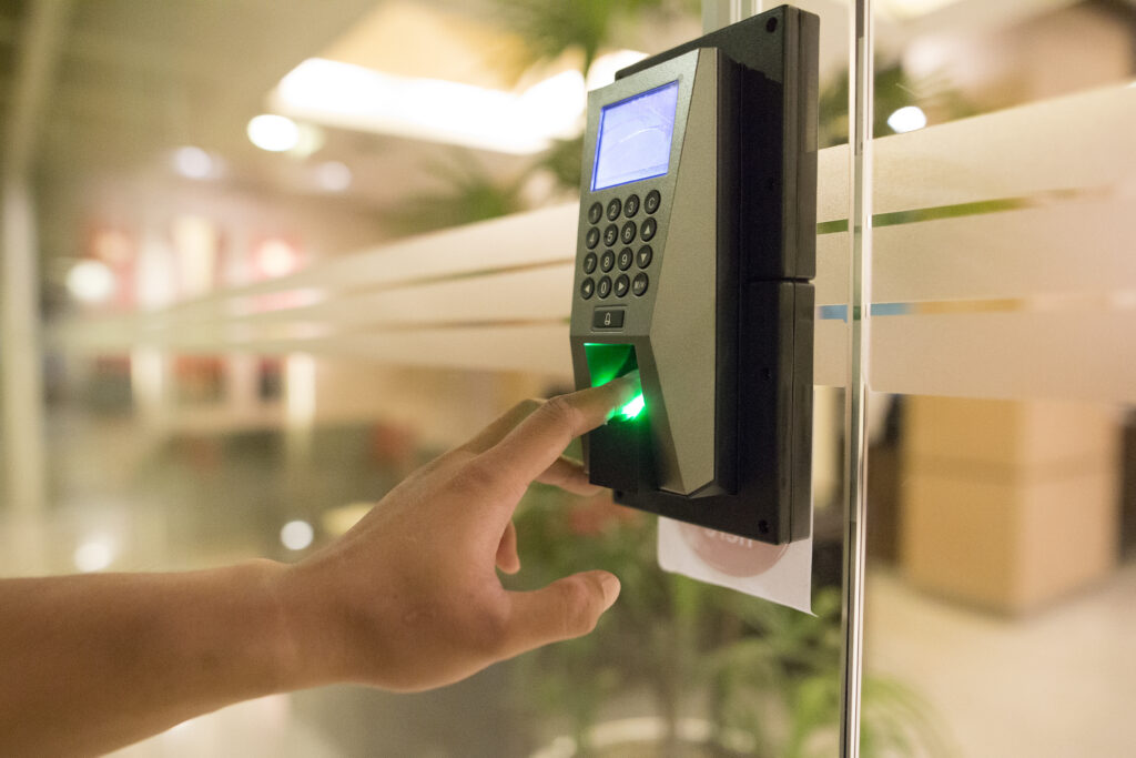Image of an access control system using fingerprint technology
